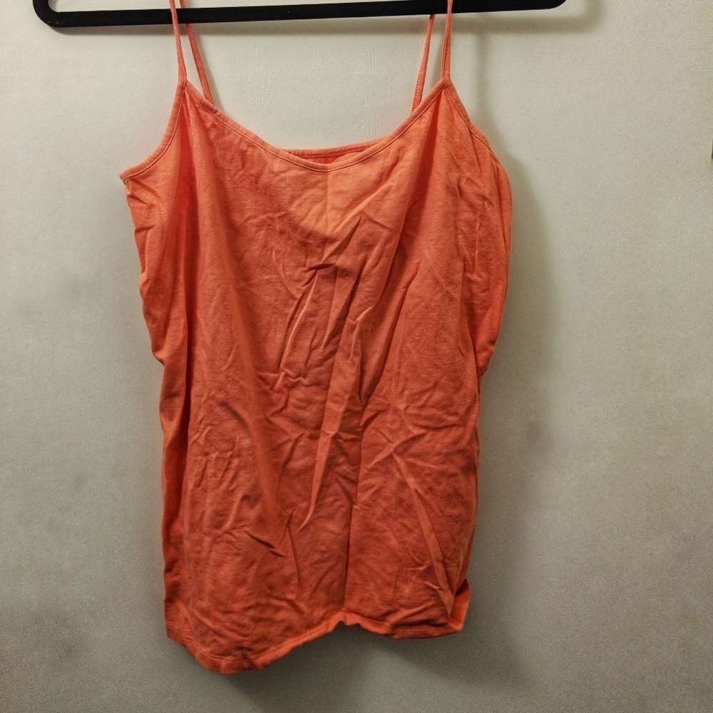 No Boundaries coral spaghetti strap tank